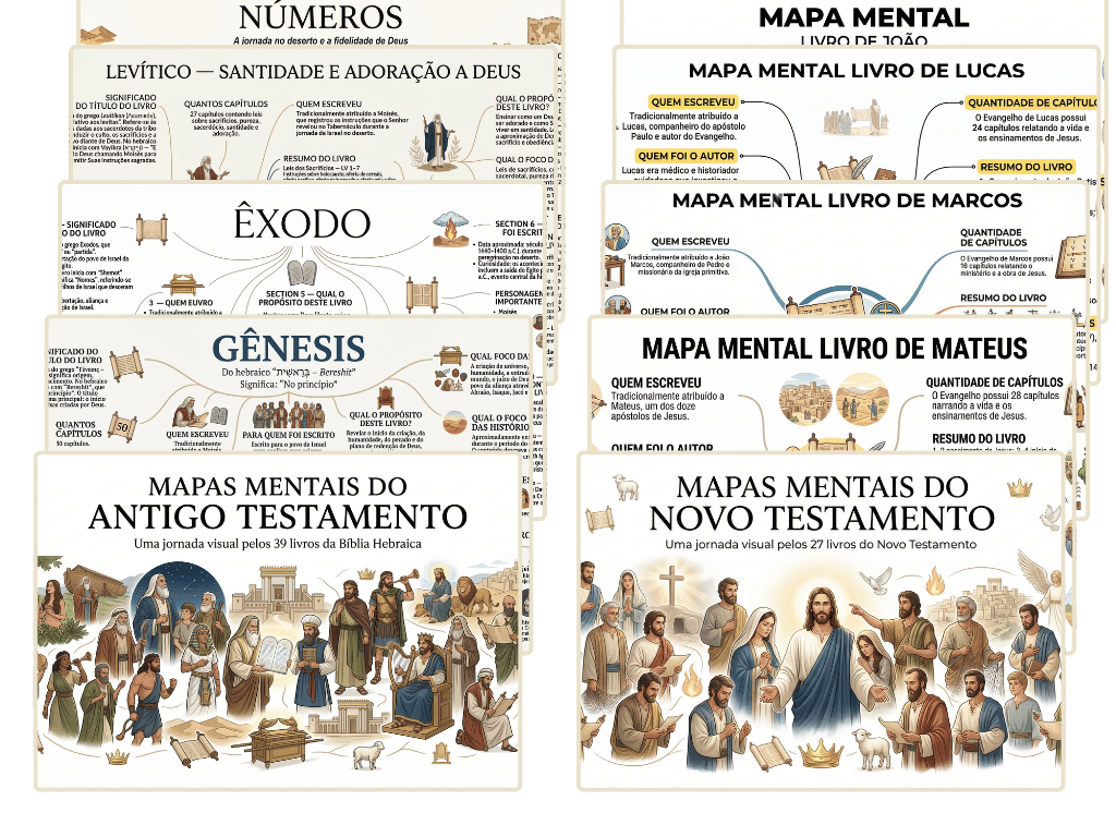 Mapas Mentais do Antigo Testamento — capa ilustrada